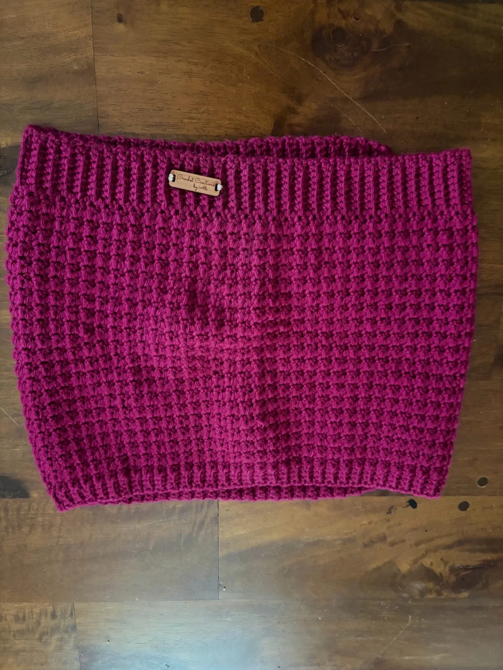 Handmade Berry Infinity Scarf/Cowl